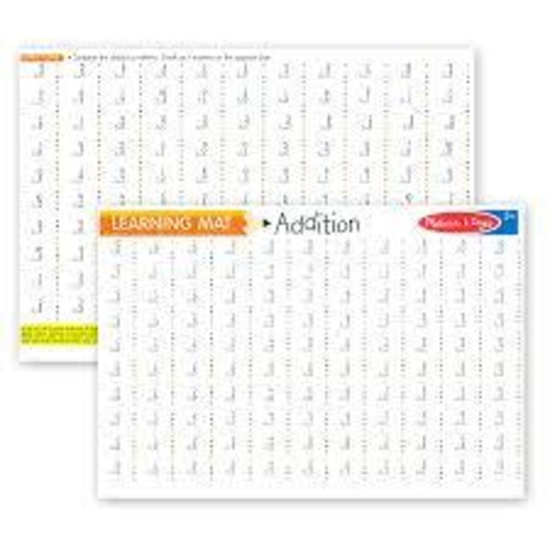 Addition Wipe Off Learning Mats