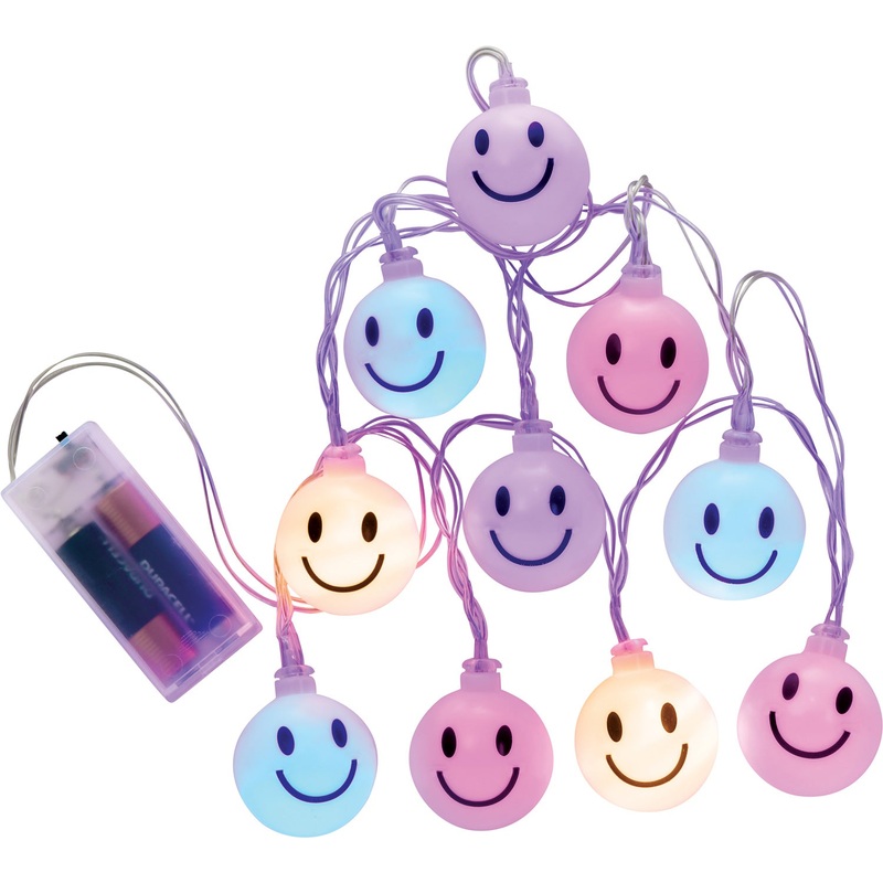 Choose Happy Happy Face LED String Lights