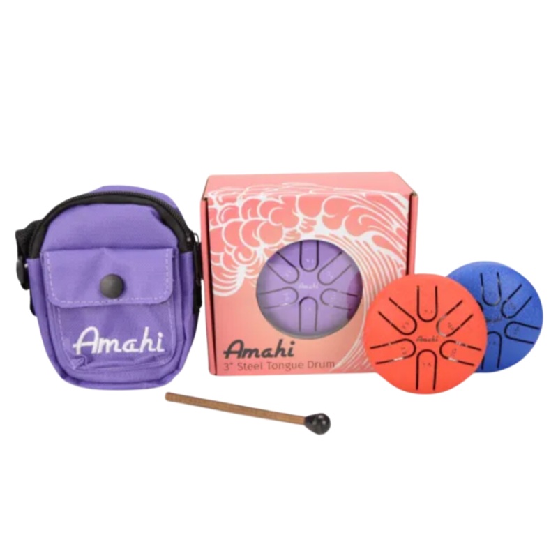 3″ Steel Tongue Drum Red