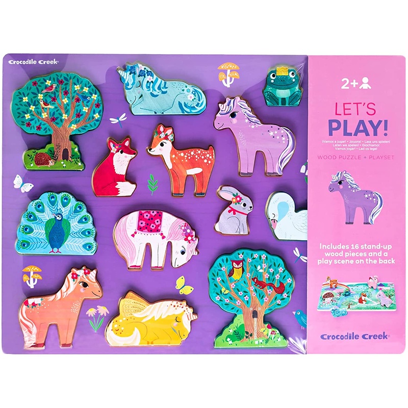 Unicorn Garden Wood Puzzle
