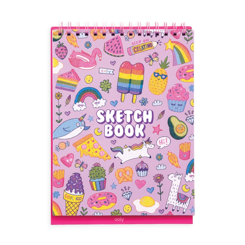 Standing Sketch Book: Cute Doodle World