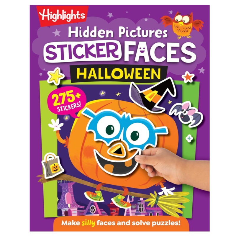 Hidden Picture Sticker Faces Halloween