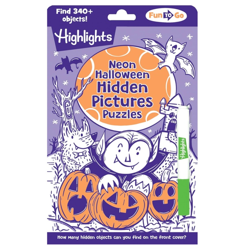 Neon Halloween Hidden Pictures Puzzles