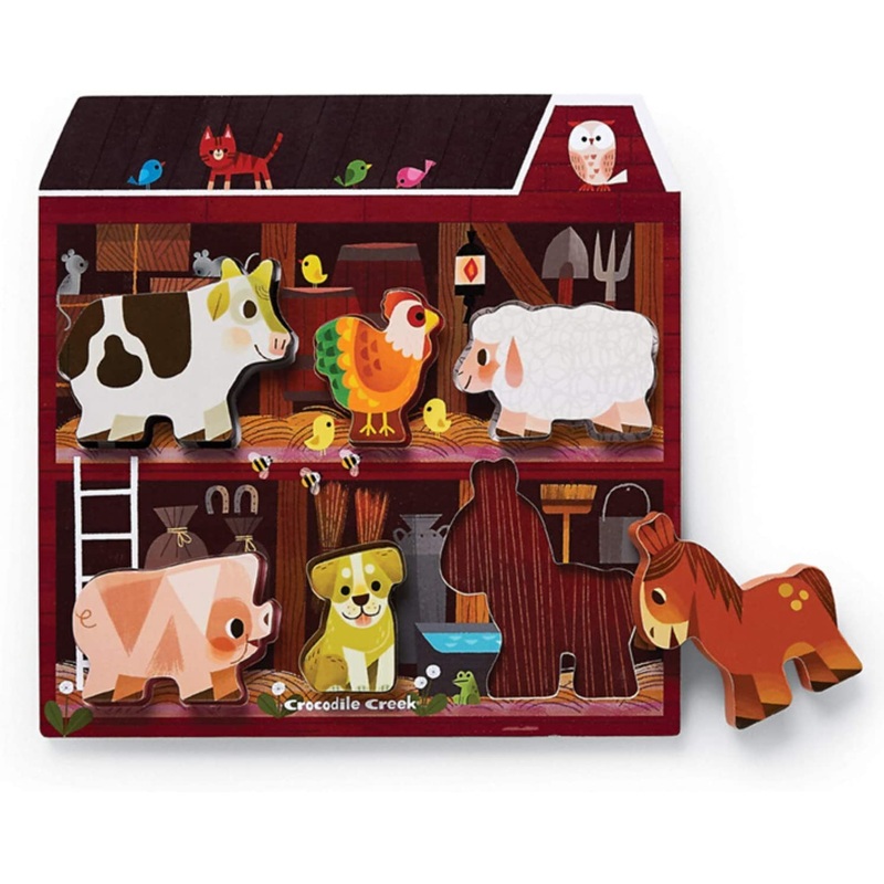 On The Farm 6pc Wooden Puzzle