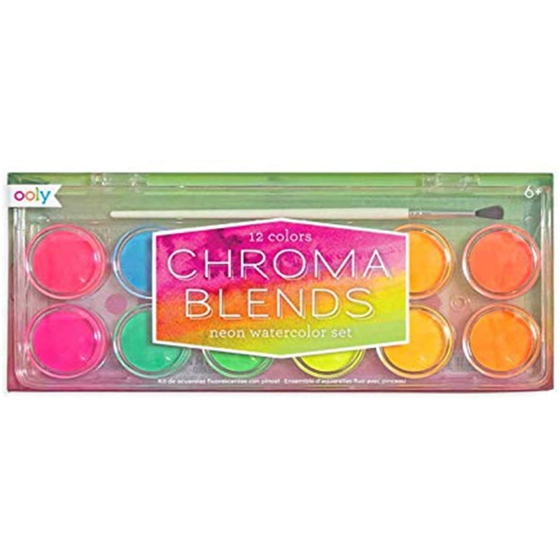 Ooly Chroma Blends Neon Watercolor Paint Set