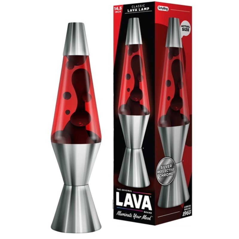 Black Red Chrome Plated Lava Lamp