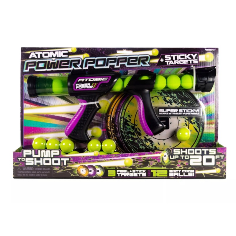 Atomic Power Popper 12X Bundle with Sticky Targets