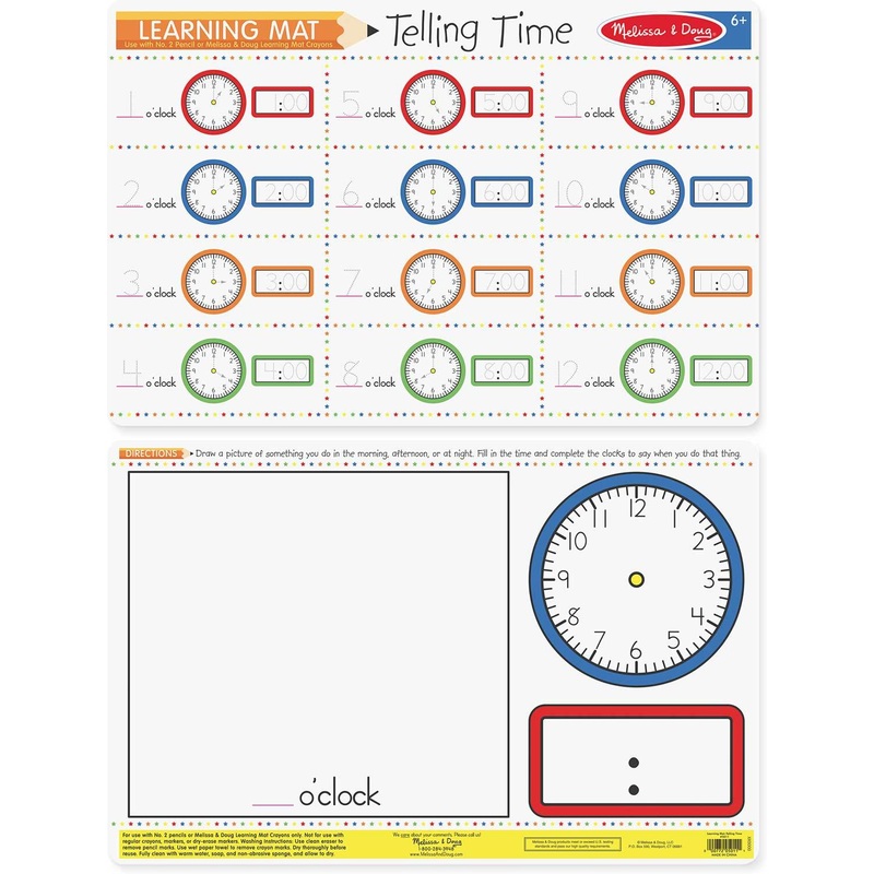 Telling Time – Wipe Off Learning Mats