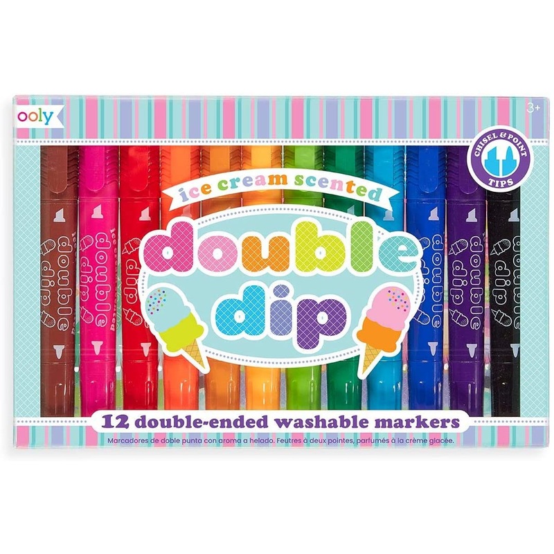 Ooly Double Dip Ice Cream Scented Washable Markers – Set of 12