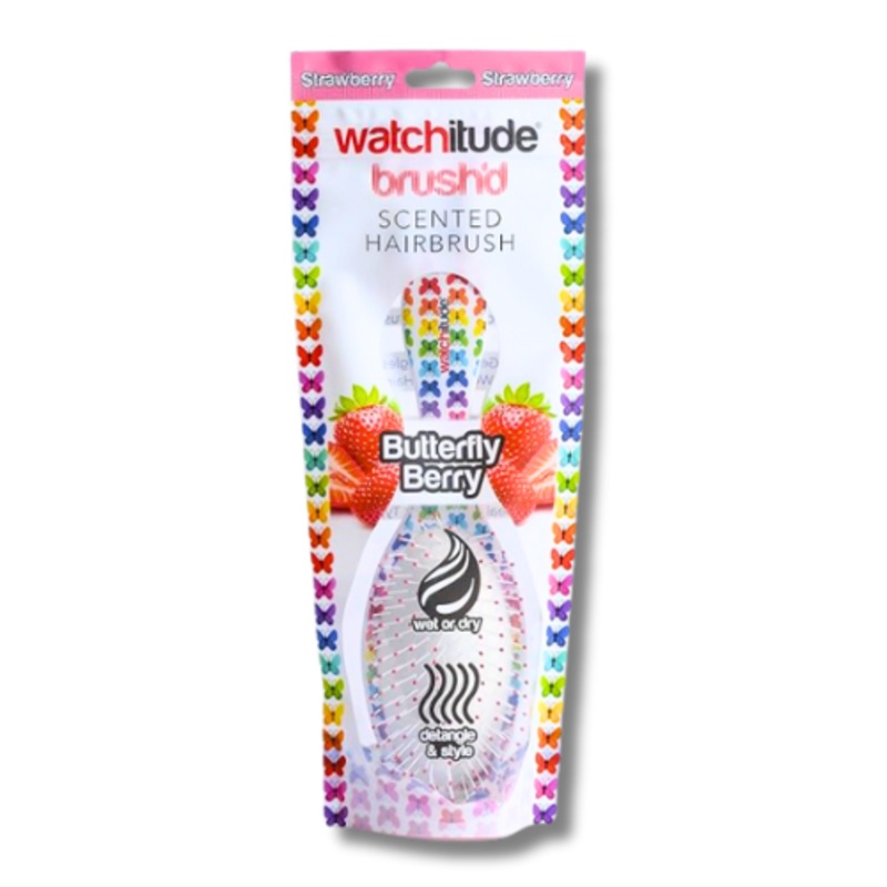 Watercolor Hearts Hairbrush