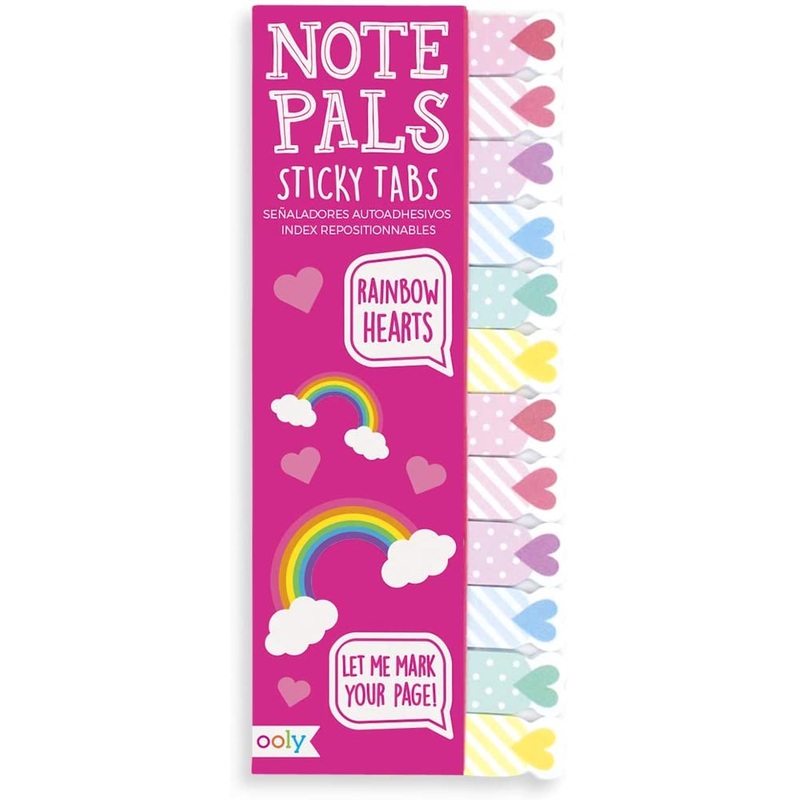 Ooly Note Pals Sticky Tabs – Rainbow Hearts