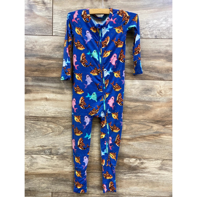 Birdie Bean Bruce Convertible Romper Blue sz 2T Blue 2T