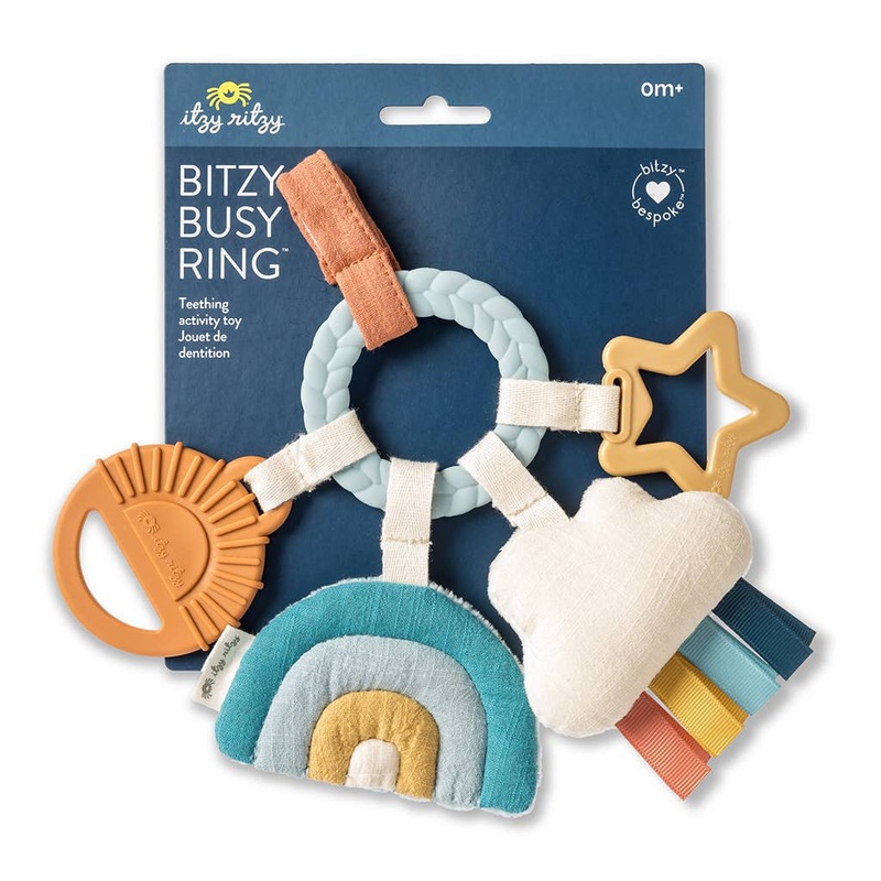 Bitzy Busy Ring Teething Activity Toy – Cloud