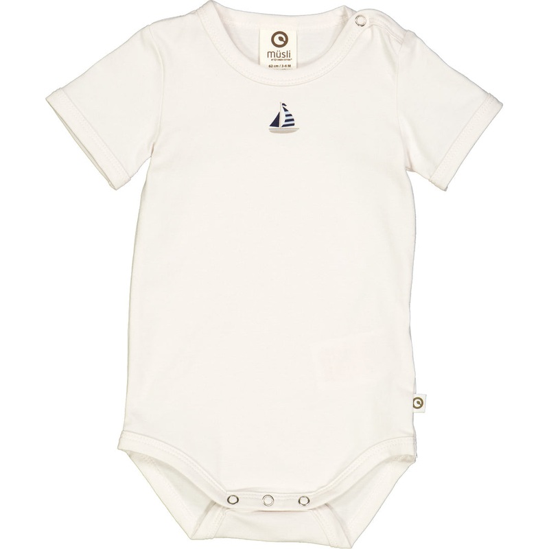 Breeze Print Short Sleeve Bodysuit – Balsam Cream 0-3m