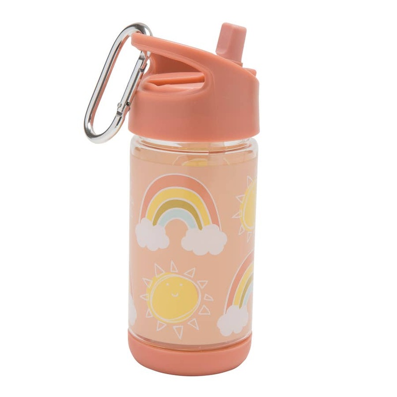 Clear Tritan Flip & Sip Water Bottle – Rainbows and Sunshine