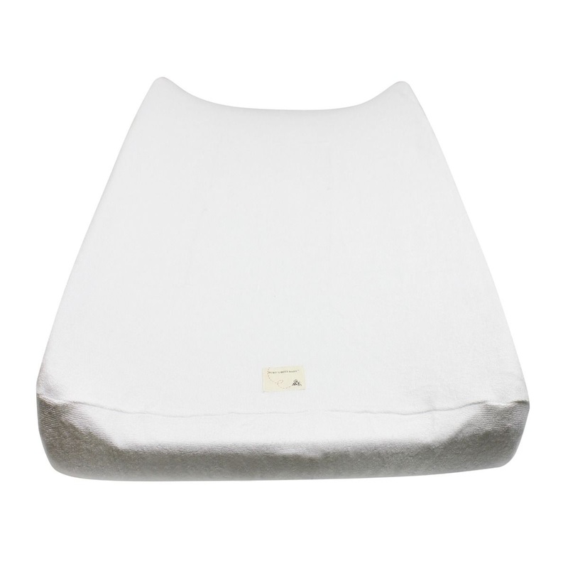 Organic Knit Terry Changing Pad Cover – White