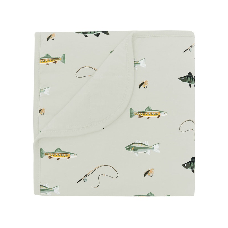 Printed Bamboo Baby Blanket – Fishing