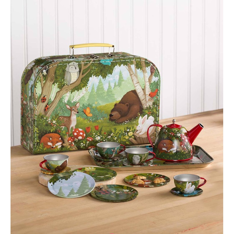 Tin Tea Set – Woodland