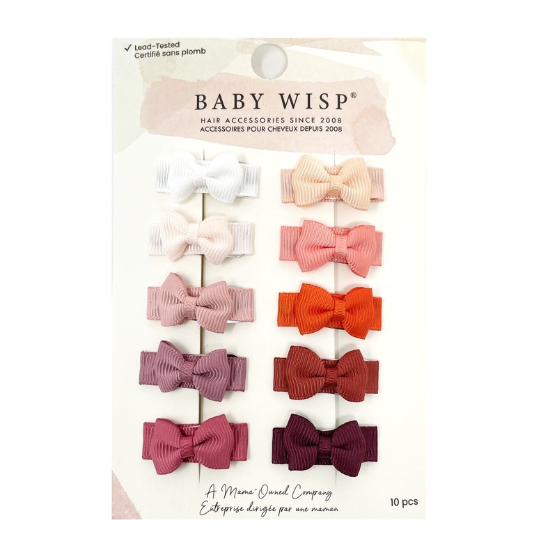 10-Piece Tiny Tuxedo Snap Hair Bows – Coral Kingdom