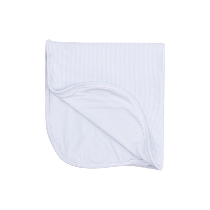 2 Ply Blanket with Binding – Stripe Classic Blue