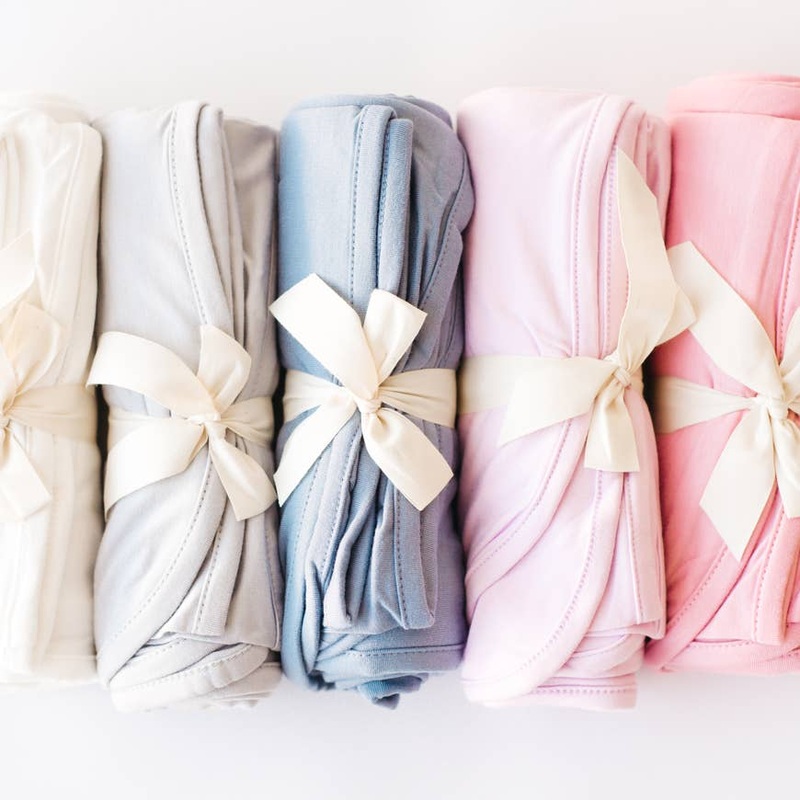 Bamboo Swaddling Blanket – Solid (Various Colors) Storm