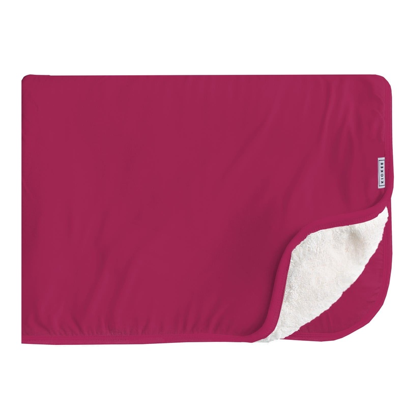 Sherpa-Lined Throw Blanket – Winter Berry