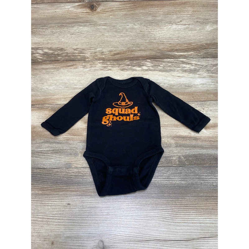 Black Long Sleeve Squad Ghouls Bodysuit sz Newborn