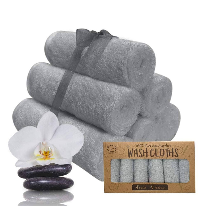 Deluxe Baby Washcloths – Cool Gray