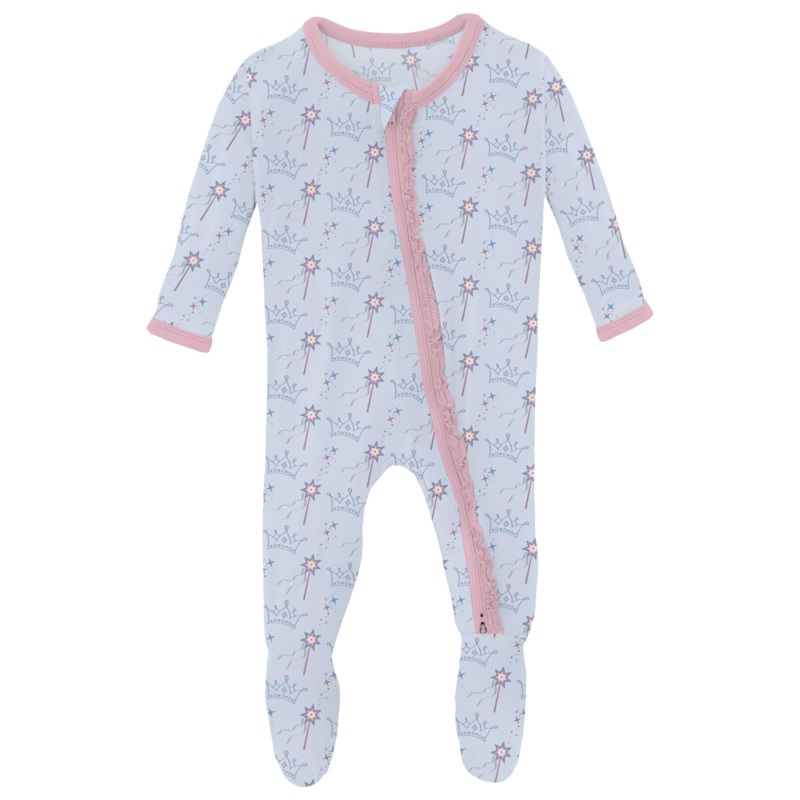 Muffin Ruffle Footie with 2 Way Zipper – Dew Magical Princess NB