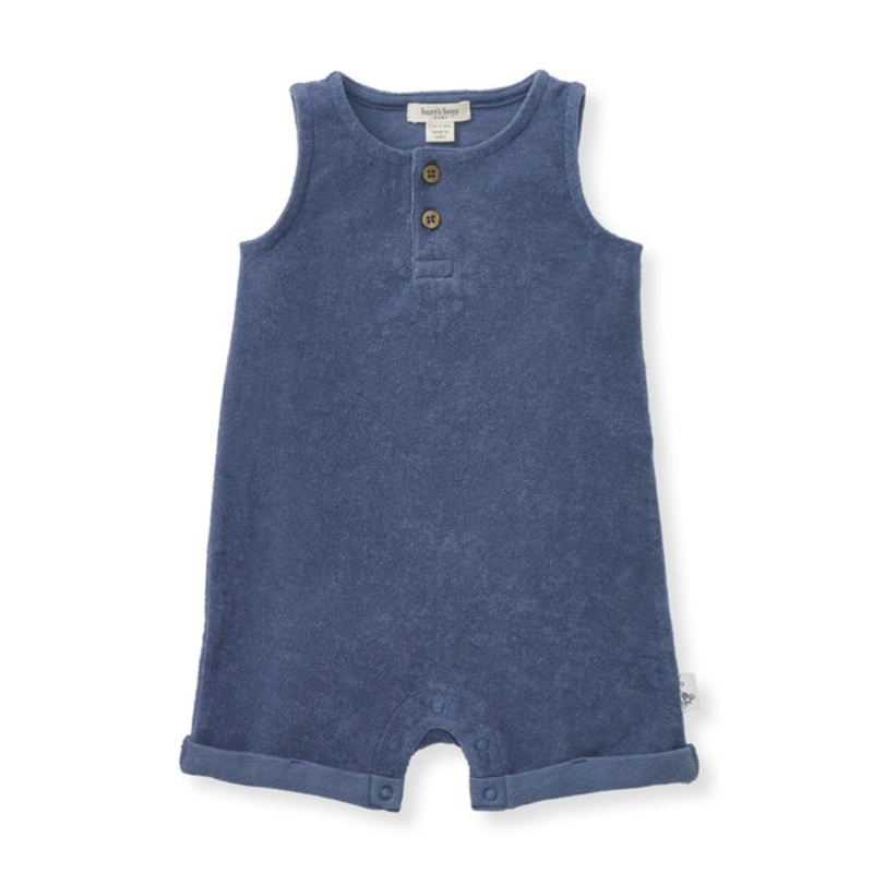 Organic Cotton Terry Romper – Underwater 0-3m