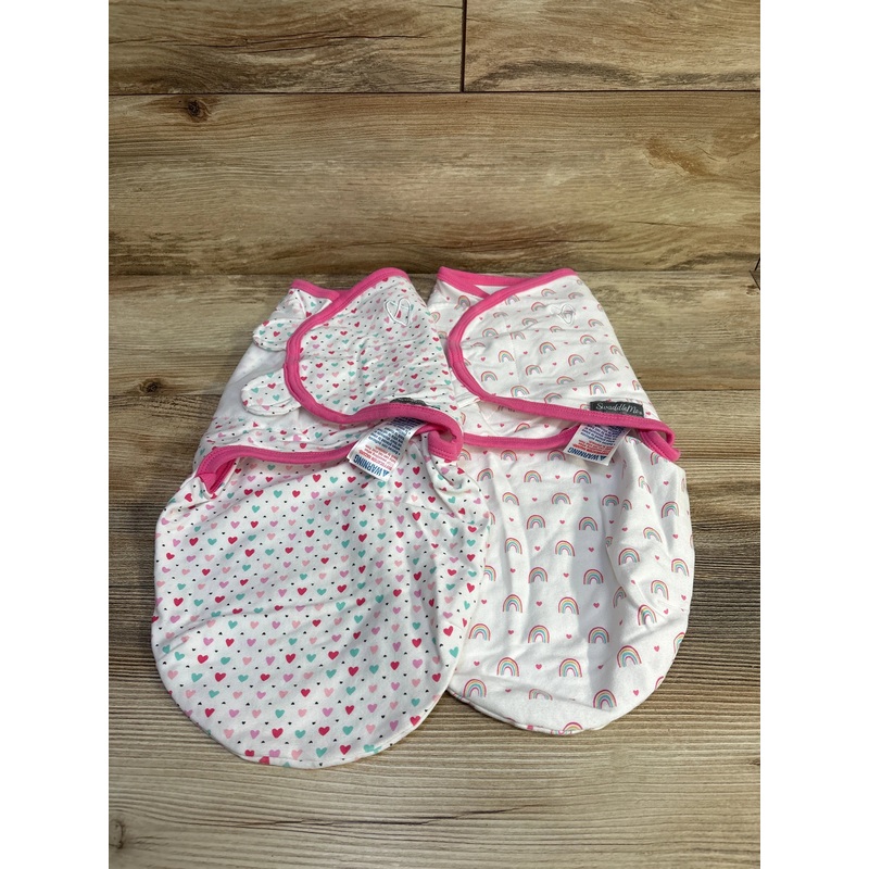 SwaddleMe 2pk Swaddle Wraps White sz 0-3m White Newborn