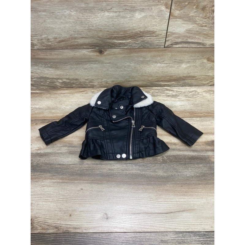 Urban Republic Faux Leather Jacket Black sz 6-9m
