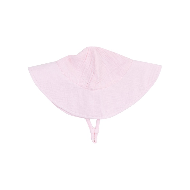 Wide Brim Sunhat – Solid Muslin Ballerina 0-6m