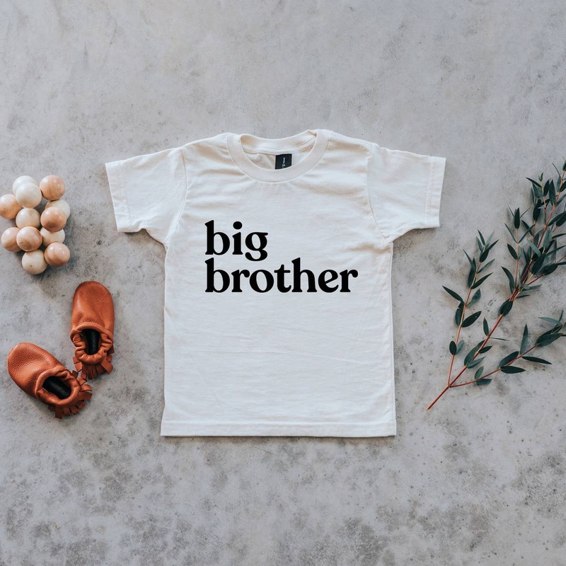 Big Brother Tee – Cream 18-24m