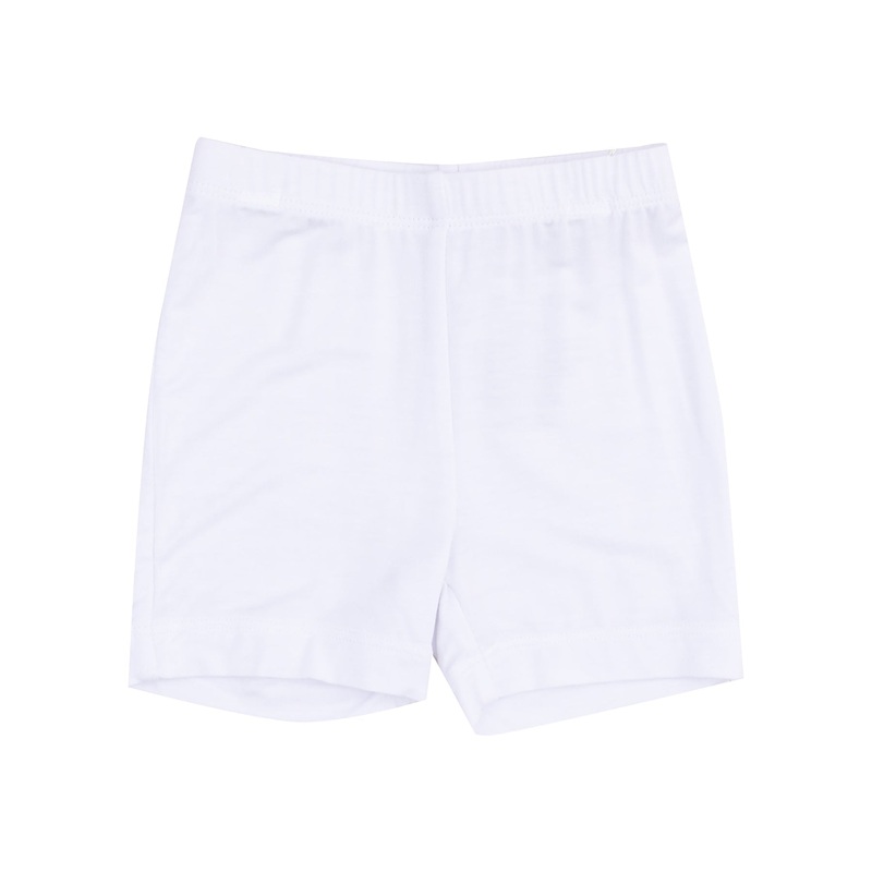 Bike Short – Solid White 18-24m