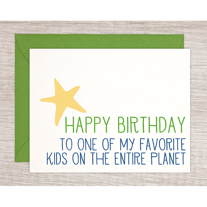 Birthday Card – Various Favorite Kid