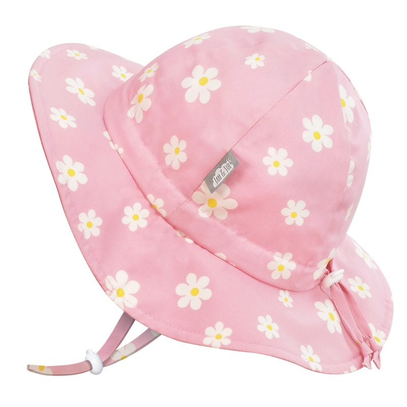 Cotton Floppy Hat – Pink Daisy S