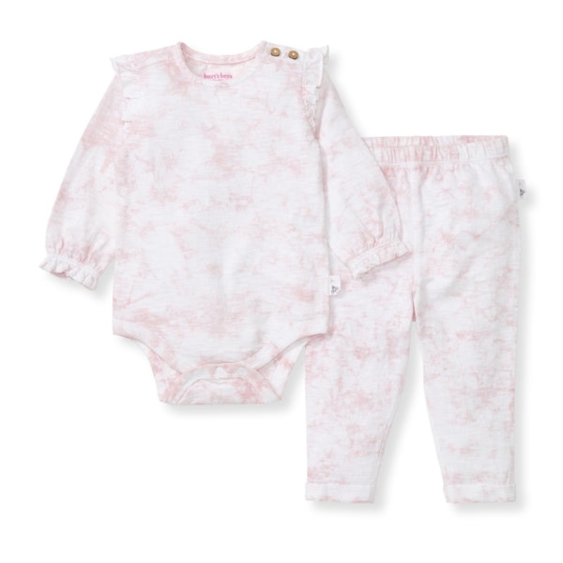 Desert Tie Dye Organic Cotton Bodysuit Set – Sweet Lavender 0-3m