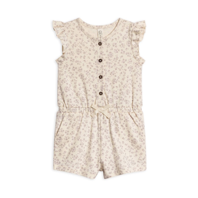 Organic Cotton Shaye Romper – Maria Floral / Lilla 2T