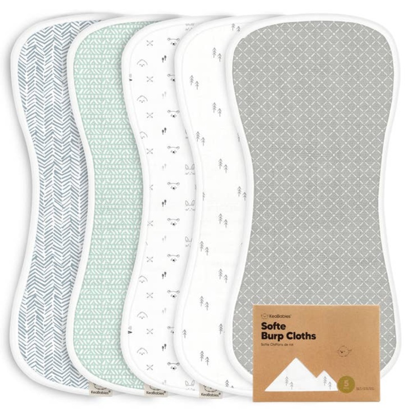 Organic Urban Burp Cloths – Nordic – Set of 5