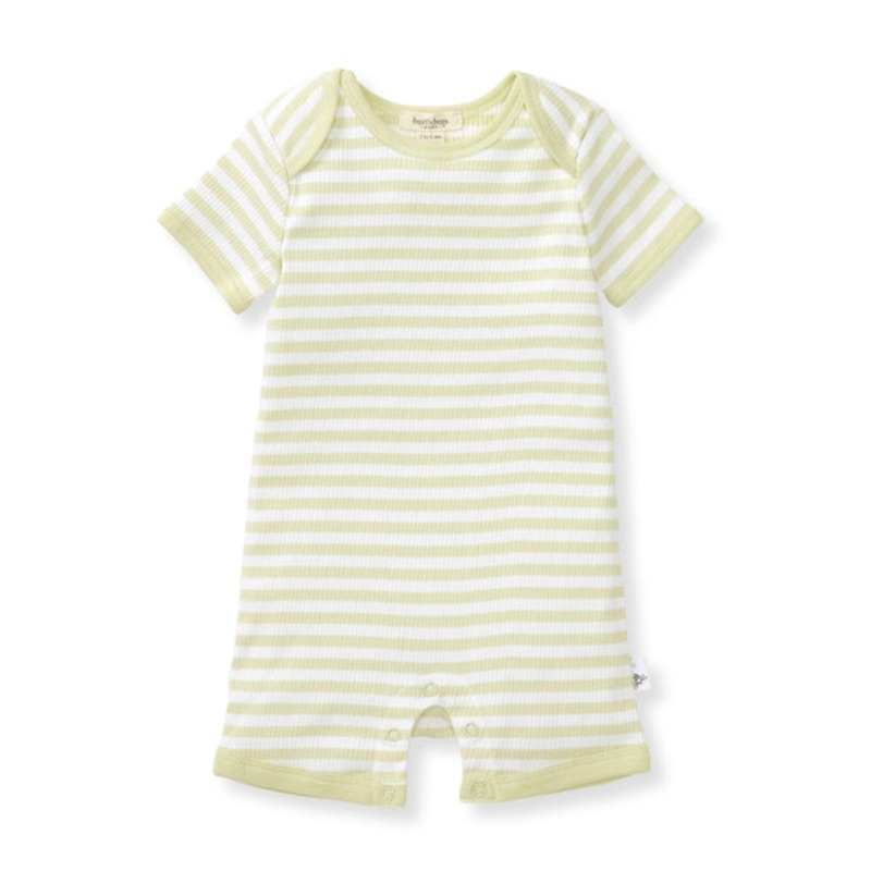 Rib Stripe Romper – Mint Tea 0-3m