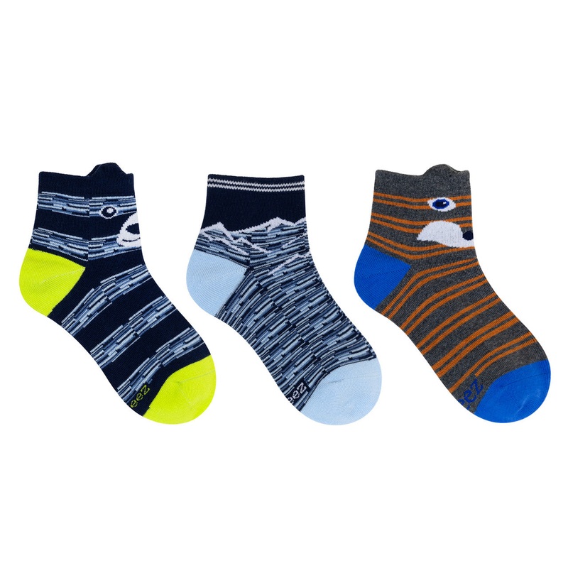 Scout Critter 3 Pack Quarter Socks 12-24m (shoe size 3-7)