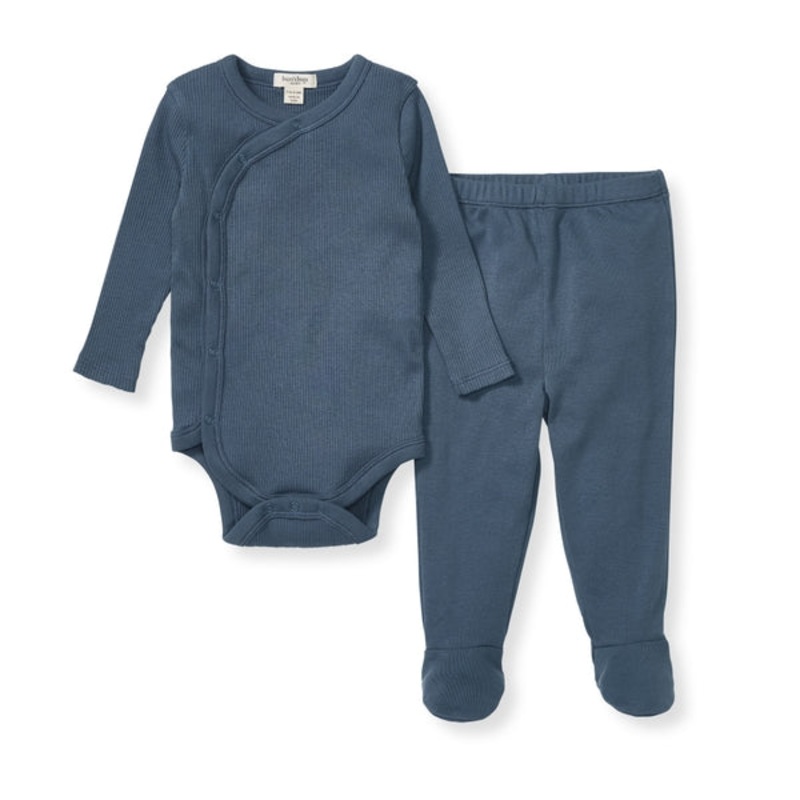 Wrap Front Baby Boy Bodysuit Set – Underwater NB