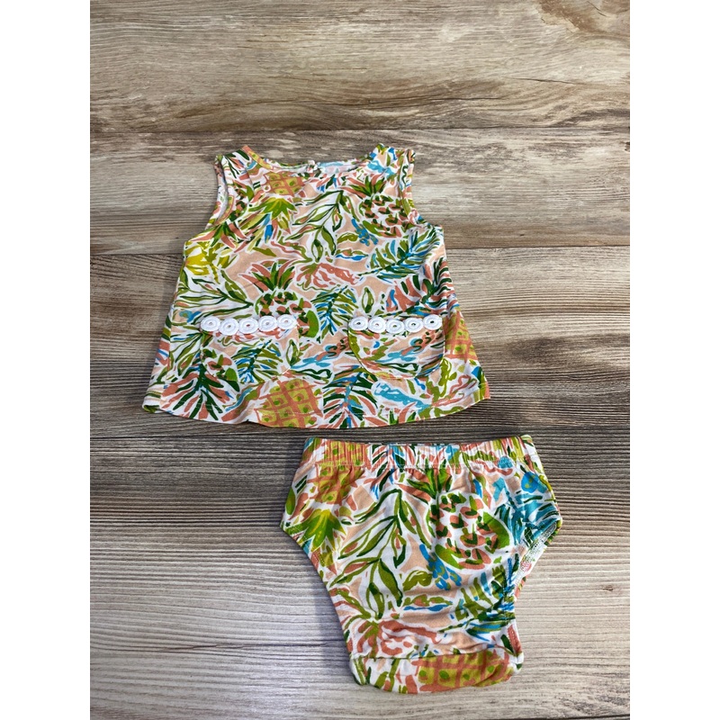 2pc Pineapple Dress & Bloomers sz Newborn Multicolor Newborn