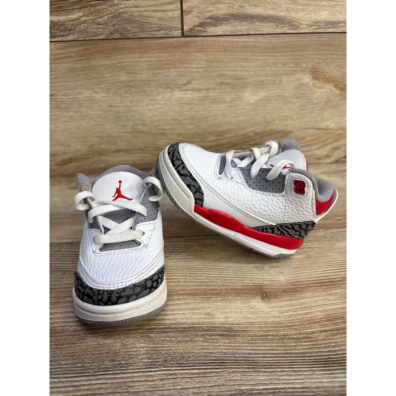 Air Jordan 3 Retro TD ‘Fire Red’ Sneakers sz 5c