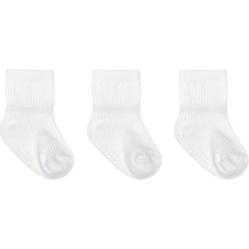Boden Trio Boys Socks – White 0-6m
