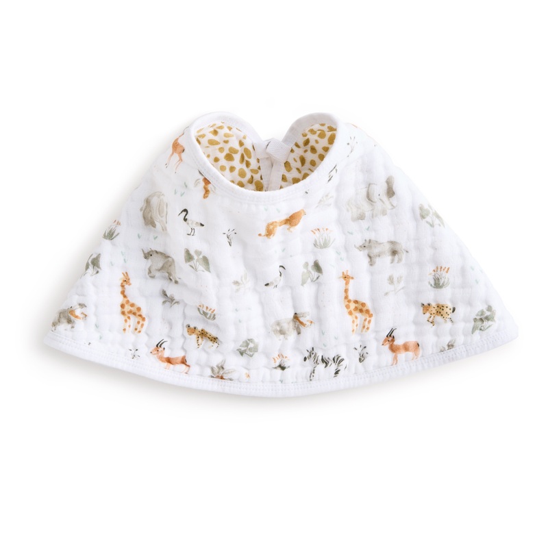 Classic Muslin Burpy Bib – Giraffe Safari