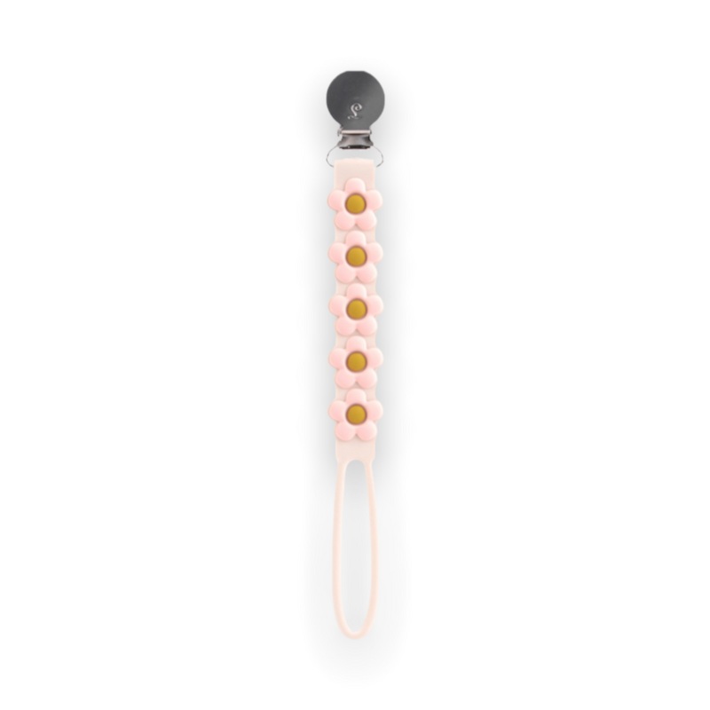 Daisy Pacifier Clip – Cream