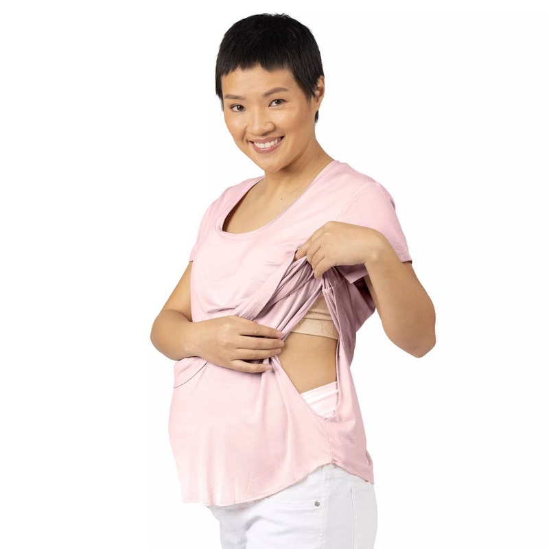 Everyday Nursing & Maternity T-Shirt – Dusty Pink XS