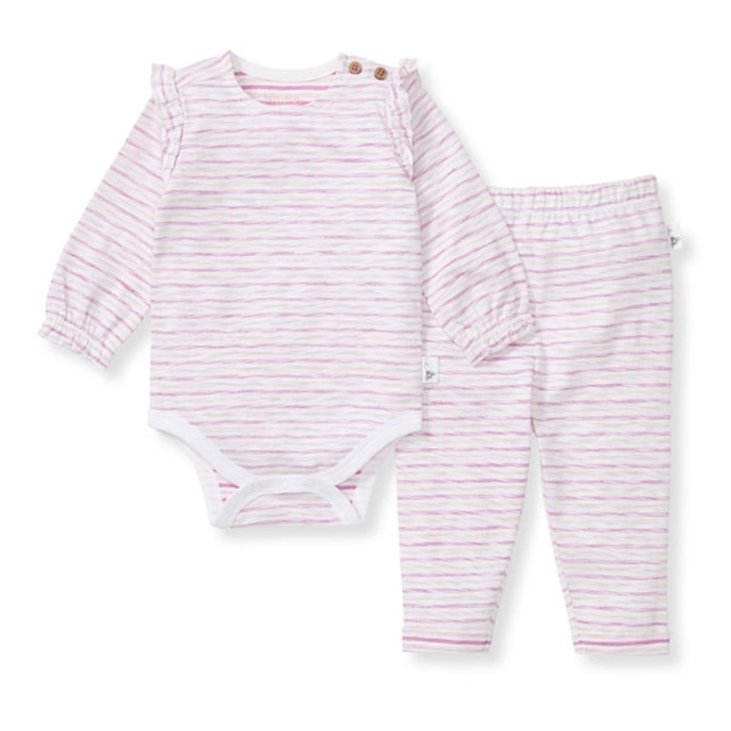 Slub Stripe Baby Neutral Bodysuit Set – Crocus Newborn